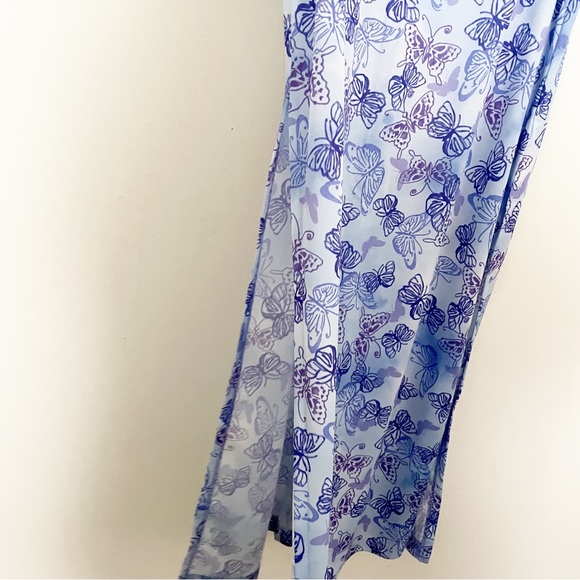Vintage Y2K Mind Games Butterfly Print Maxi Skirt Side Slit Low Rise Size Medium - Picture 6 of 9